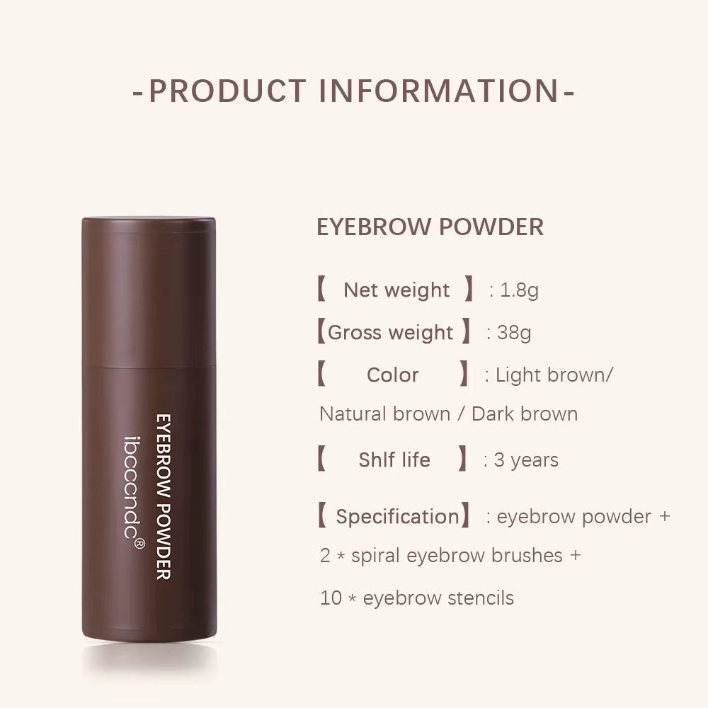Eyebrow Stamp Stencil Kit 1 Pcs Eye Brow Stamp Shaping Kit Long-Lasting Waterproof Eyebrow Makeup Brow Shape with 10 PCS